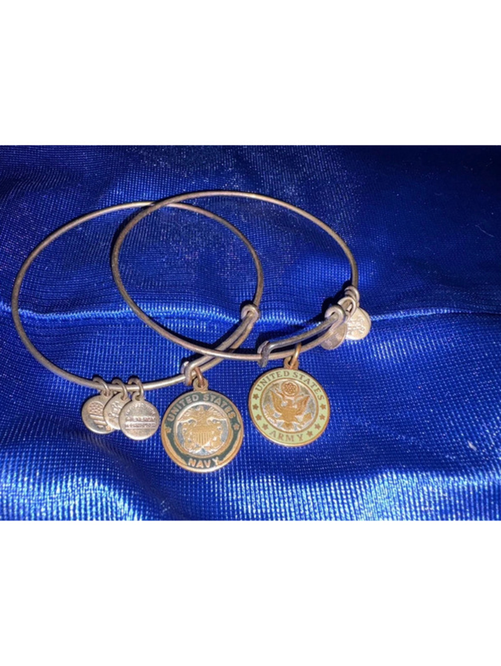 Alex and Ani US Navy and Army Charm Bracelet